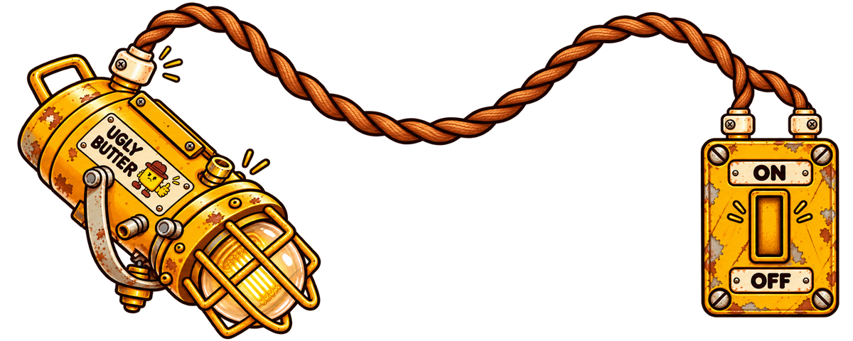 Ugly Butter lamp and switch